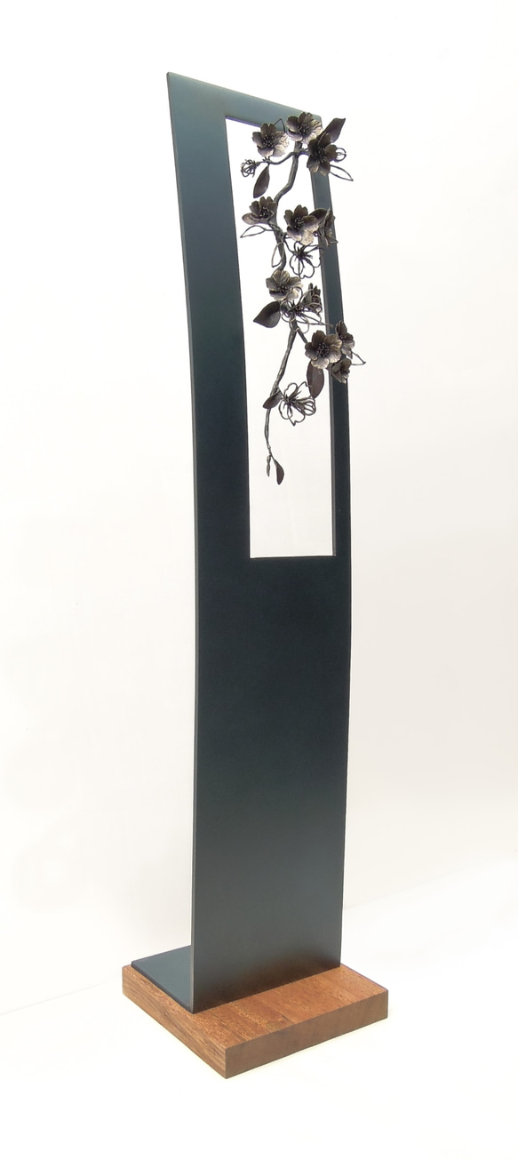 鉄の彫刻　カセキの時間「BOX-桜」　OKP-162　　 1枚目の画像