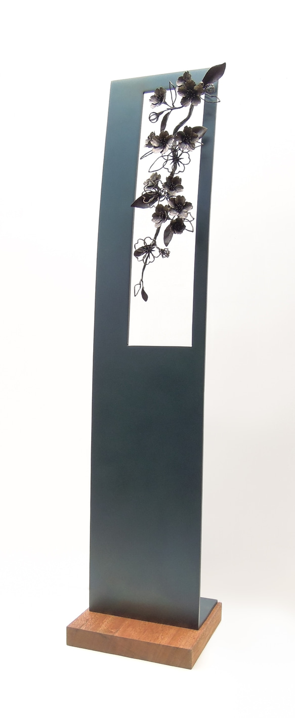鉄の彫刻　カセキの時間「BOX-桜」　OKP-162　　 2枚目の画像