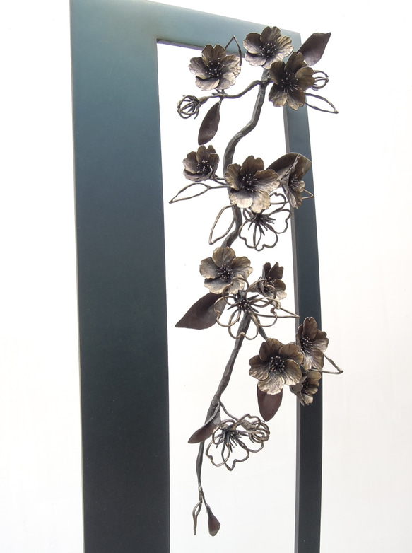 鉄の彫刻　カセキの時間「BOX-桜」　OKP-162　　 4枚目の画像