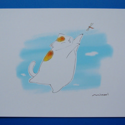 猫（ねこ）のイラスト集「たそがれのミケ」6枚セット　シートでの販売になります（送料無料） 2枚目の画像