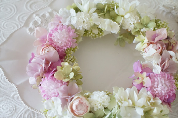 sweet   bridal  pink wreath*ブライダルピンクリース 2枚目の画像