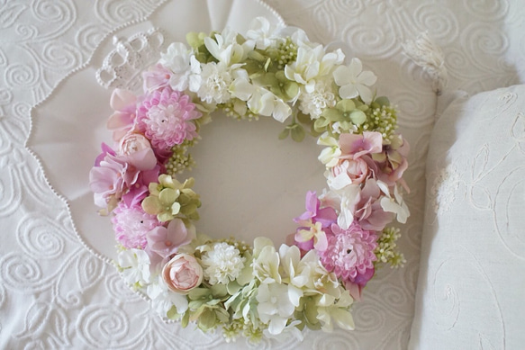 sweet   bridal  pink wreath*ブライダルピンクリース 3枚目の画像