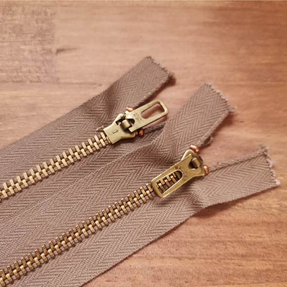 WALDES Vintage Zipper  5号ファスナー39cm ベージュ 1本 1枚目の画像