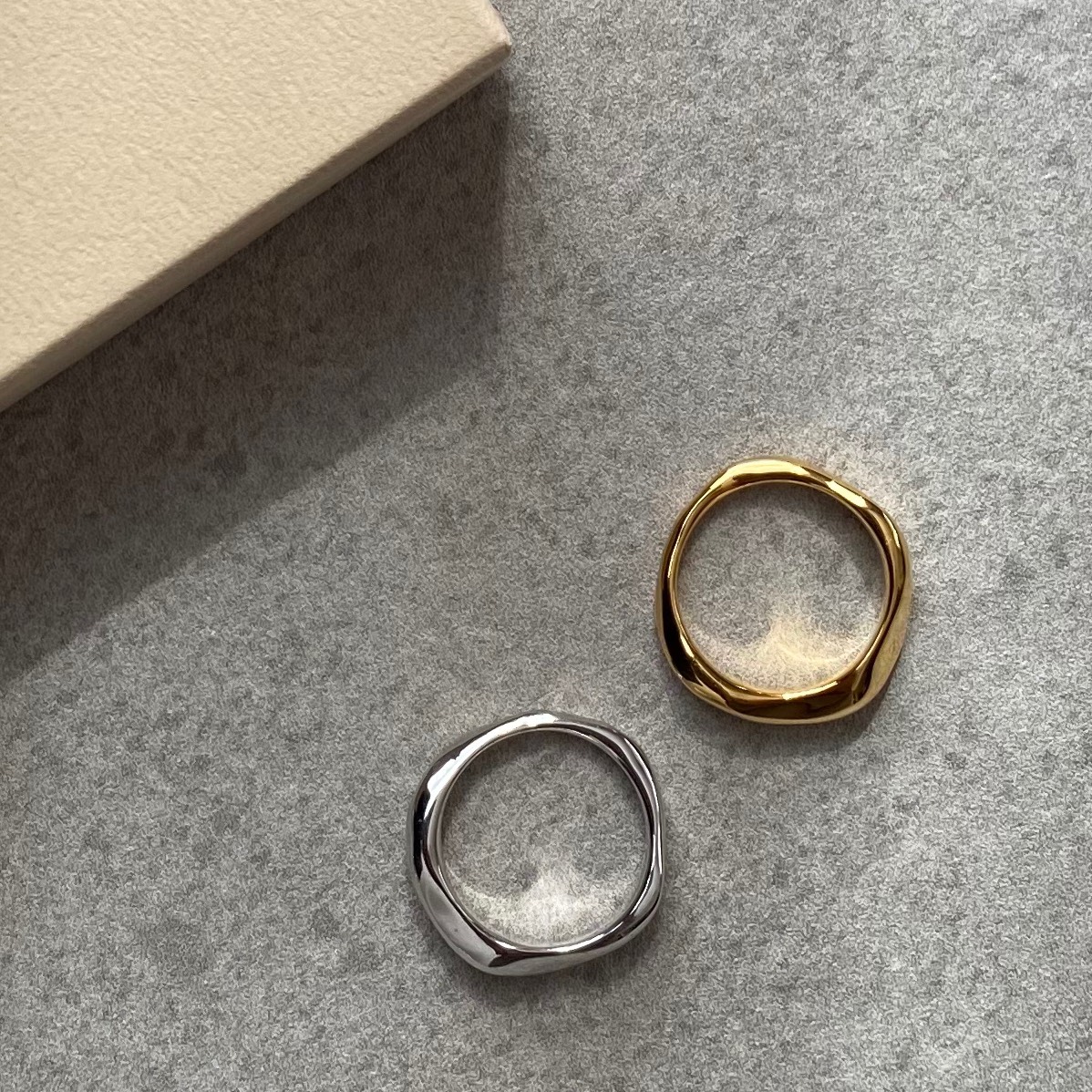 silver ウェーブ　リング