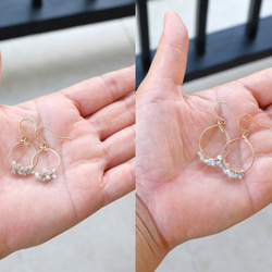 [冬季新品]寶石鑽石迷你圈形耳環【S】·耳環多變 第5張的照片