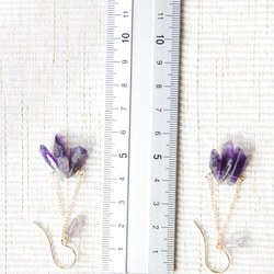 粗糙的岩石紫水晶耳環（14kgf） 第5張的照片