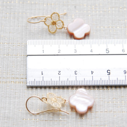 花耳環粉紅新色蕾絲和外殼（14kgf） 第5張的照片