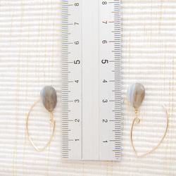 條紋歐泊侯爵鉤耳環一號14kgf 第5張的照片