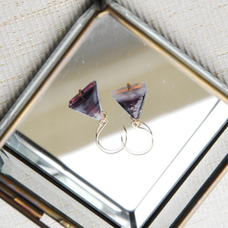 印度珠三角耳環紫色 第3張的照片