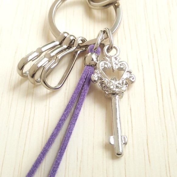 キーホルダー key key ring★violet 2枚目の画像