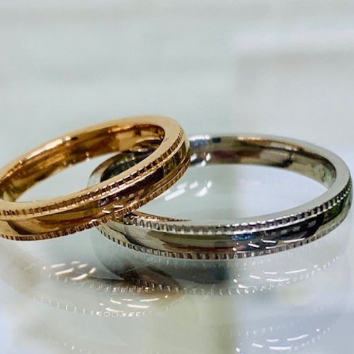 単品】 アンティーク風 ミル打ち リング クリスマス 結婚 婚約