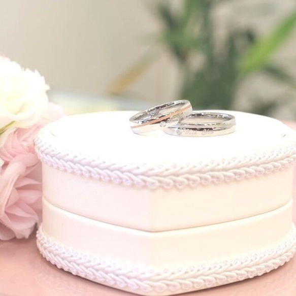 【単品】刻印・誕生石込み あなたとともに ３カラーからオーダー 安心安全のステンレスリング 婚約 結婚指輪 6枚目の画像