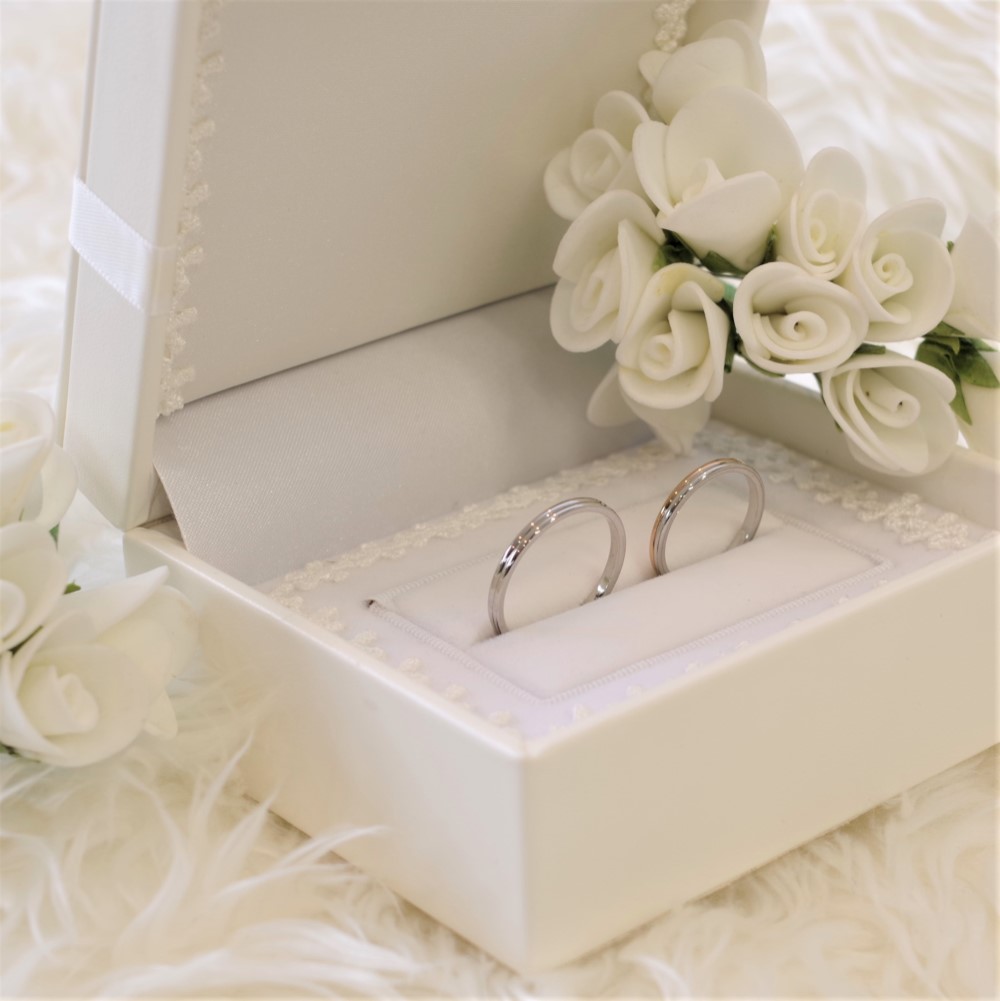 ケース付き・ペアリングふたりの記念日のプレゼント◆指輪2本セット 刻印10文字無料 イニシャル 名入れ 結婚指輪