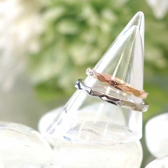 結婚指輪・ブライダルリング 2本ペア・刻印無料 肌に安心のサージカルステンレス 金属アレルギー対応 2枚目の画像