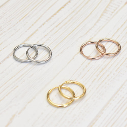 【ピアス500円セール】大人気ワンタッチフープピアス20㎜ 金属アレルギーの方に＊安心・安全 サージカルステンレス 5枚目の画像