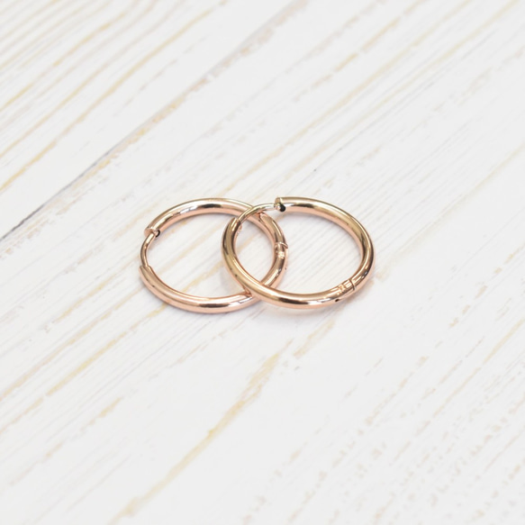 【ピアス500円セール】大人気ワンタッチフープピアス20㎜ 金属アレルギーの方に＊安心・安全 サージカルステンレス 7枚目の画像