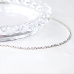 金属アレルギー対応 サージカルステンレスネックレスチェーン 2ｍｍ ブレスレットにも【長さオーダー可】 1枚目の画像