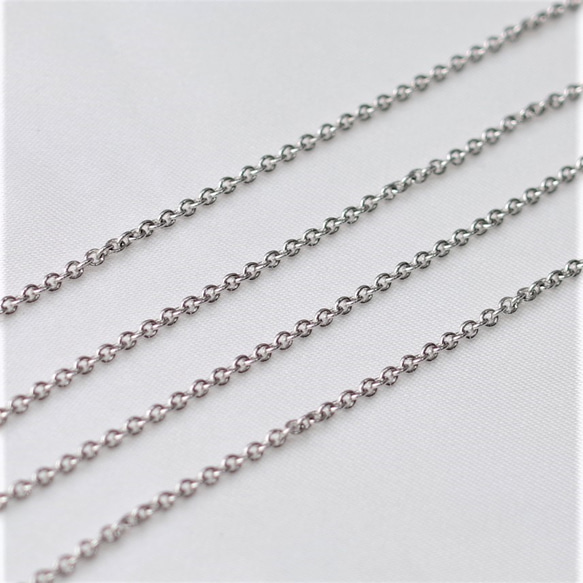金属アレルギー対応 サージカルステンレスネックレスチェーン 2ｍｍ ブレスレットにも【長さオーダー可】 2枚目の画像