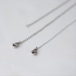 金属アレルギー対応 サージカルステンレスネックレスチェーン 2ｍｍ ブレスレットにも【長さオーダー可】 4枚目の画像