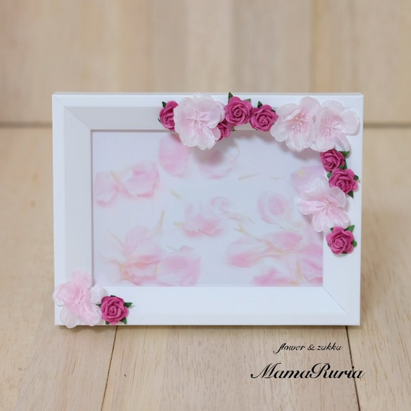 アーティフィシャル＆ソラフラワー フォトスタンド プティ桜 写真立て