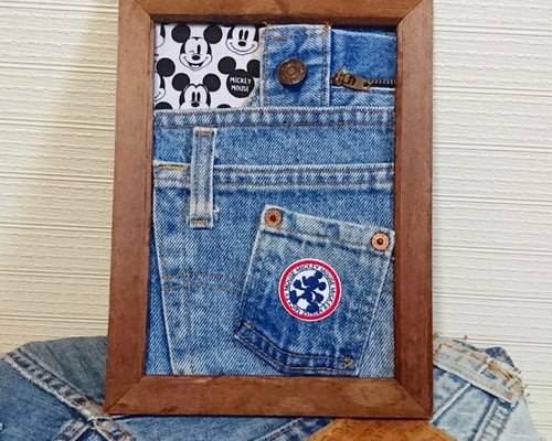 デニム フォトフレーム 写真立て インテリア雑貨 小物入れ ポケット 壁掛け デニム フォトフレーム 写真立て インテリア雑貨 小物入れ ポケット