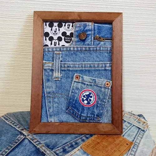 デニムリメイク インテリア フォトフレーム・写真立て denim👖💙 通販