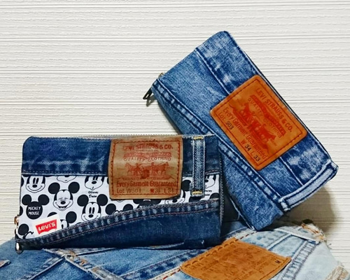 デニム リメイク 長財布 デニムリメイク長財布 長財布 denim👖💙 通販 6228247｜Creema