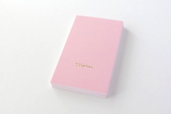 SALE! Merci card〝rose petal〟箔押し10枚 2枚目の画像