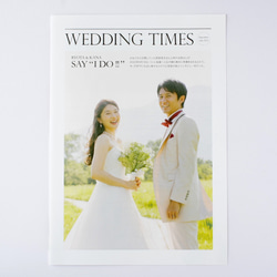 ［sample]送料無料！フリーペーパー風プロフィールブック “WEDDING TIMES”ブライダル新聞 1枚目の画像