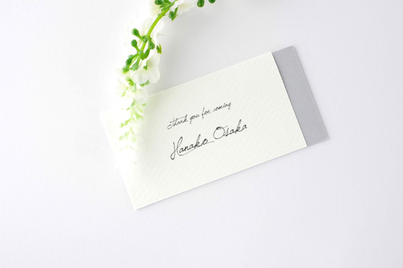 席札“ purple gray ” name card for wedding 5枚 パープルグレー 1枚目の画像