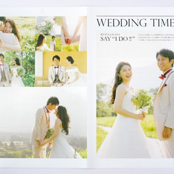 ＜みく様オーダーページ140部＞フリーペーパー風プロフィールブック “WEDDING TIMES” 5枚目の画像