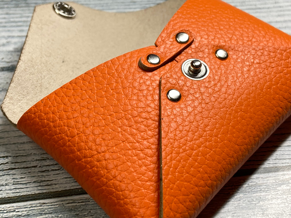 ✉L.A.N's  CCB  leather case ✉【牛革　オレンジ系】 8枚目の画像