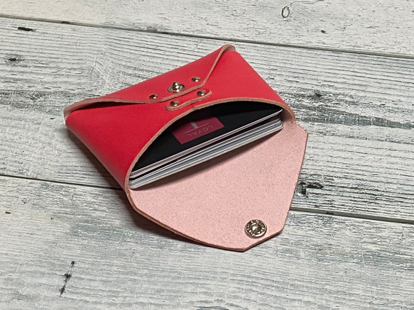 ✉L.A.N's  CCB  leather case ✉【牛革　アセロラレッド系】 7枚目の画像