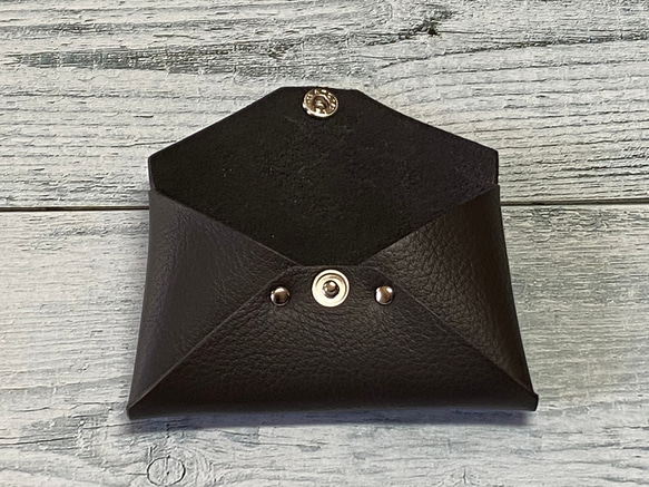 ✉レザー　カードケース✉【牛革　シュリンク　濃茶系】 5枚目の画像