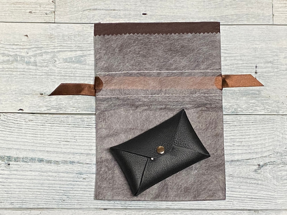 ✉L.A.Nが作ったCCB leather case ✉【牛革　ブラック系】 10枚目の画像