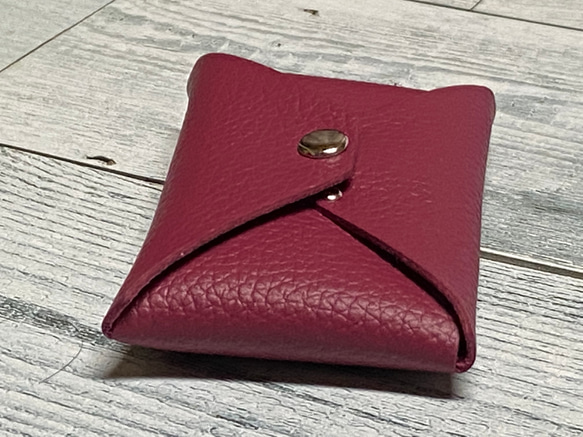 ✉L.A.Nが作ったCCB leather case ✉【牛革　 ワインレッド系】 8枚目の画像