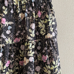 再販イルマ ティアードスカート ブラック×ピンク 4枚目の画像