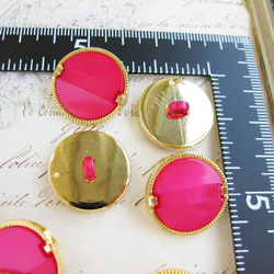 ■ラスト■10個入■ ヴィンテージボタン(20mm) ピンクゴールド [1051-20] ヘアゴムに!! 4枚目の画像