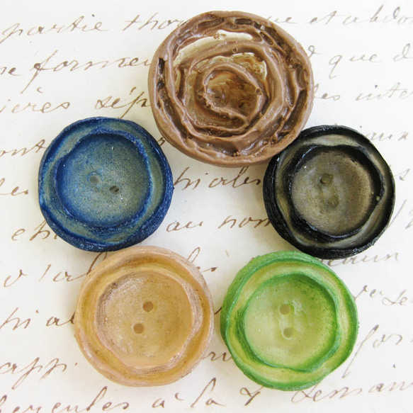 ■NEW■20-25mm■5個入■VINTAGEボタン (お菓子なボタン　ミックス1)　※アクセサリーに [1238] 1枚目の画像