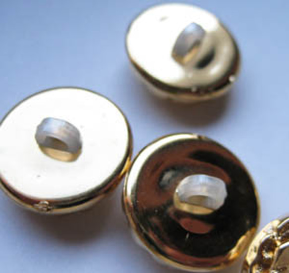 ■日本製■ヴィンテージボタン　　６個 (1.8cm)　パール　ゴールド　飾り　 2枚目の画像