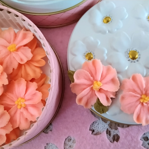 桜ハンドメイド2026』桜のお花のあんフラワークッキーあんこで出来た