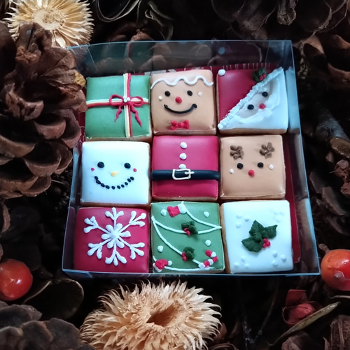 Creema限定クリスマス2024』スクエアアイシングクッキー。選べる Creema限定クリスマス2024』スクエアアイシングクッキー。選べる