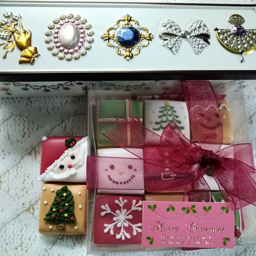 Creema限定クリスマス2025』スクエアアイシングクッキー。選べる