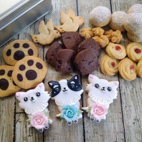 ハンドメイド　オーダー受付ページ　　♡クッキー　仲良しわんこ　パネル♡ ハンドメイド オーダー受付ページ ♡クッキー 仲良しわんこ パネル♡