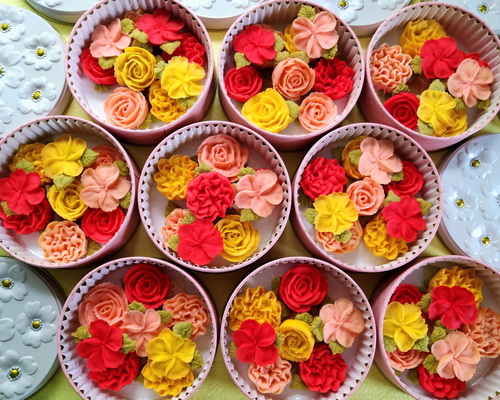 あんフラワークッキー！花グルメ 食べられるお花！プレゼントにも。餡