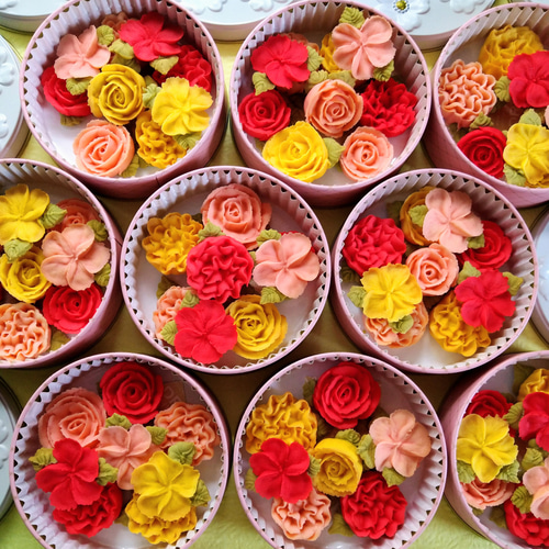 あんフラワークッキー！花グルメ 食べられるお花！プレゼントにも。餡  