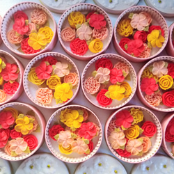 あんフラワークッキー！花グルメ　食べられるお花！プレゼントにも。餡子のお花。※グルテンフリーお花のクッキー缶 5枚目の画像