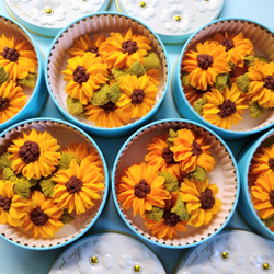 ひまわりのあんフラワークッキー！食べられるお花！夏のプレゼントにも。身体に優しい！餡子で出来た可愛いお花のクッキー 4枚目の画像