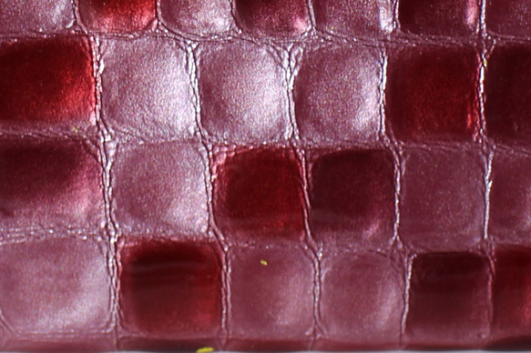 ステンドグラス風　ワインのL字ファスナーの長財布 5枚目の画像