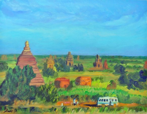 ミャンマーパゴダ（油絵） 絵画 artist tomo 通販 2869348｜Creema